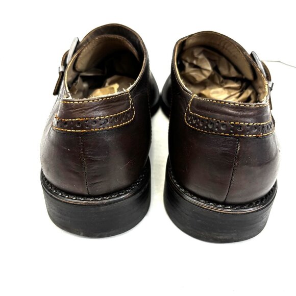 Vintage Y2K Skechers Italy Monk Strap Leather Dress Shoes‎ Mens Sz 12 Brown RARE main image 14